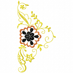 Flowers And Tree Embroidery Design 11 Flowers And Tree Embroidery Design 11